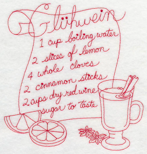 Gluhwein (Redwork) - Image 2