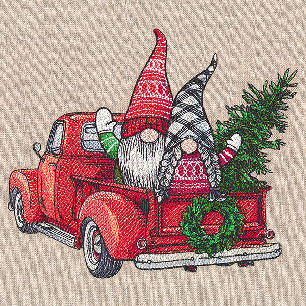 Gnome For The Holidays Retro Truck - Image 2