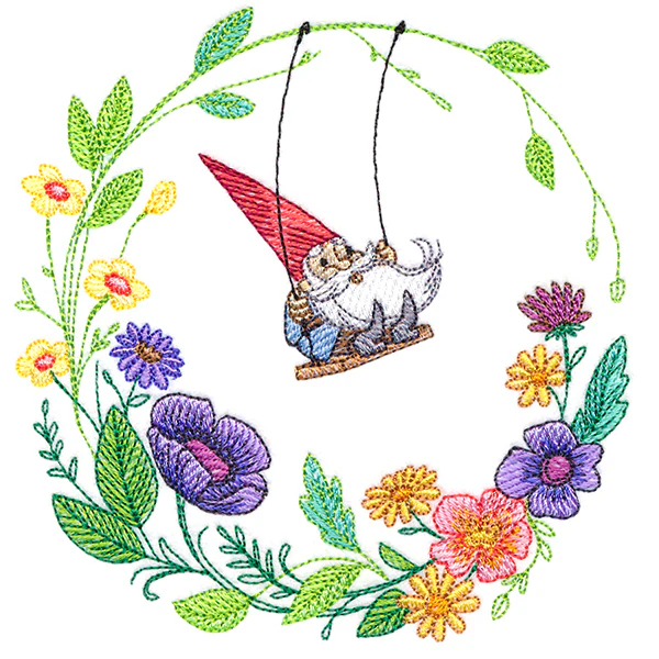 Gnome in the Garden Wreath - Image 7