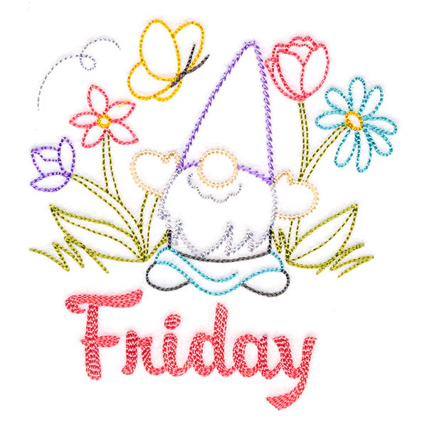 Gnome with Butterfly on Friday (Vintage) - Image 3