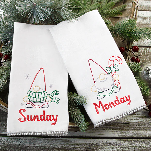 Gnome with Candy Cane on Monday (Vintage) - Image 2