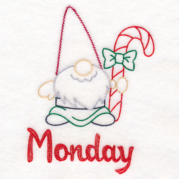 Gnome with Candy Cane on Monday (Vintage) - Image 5