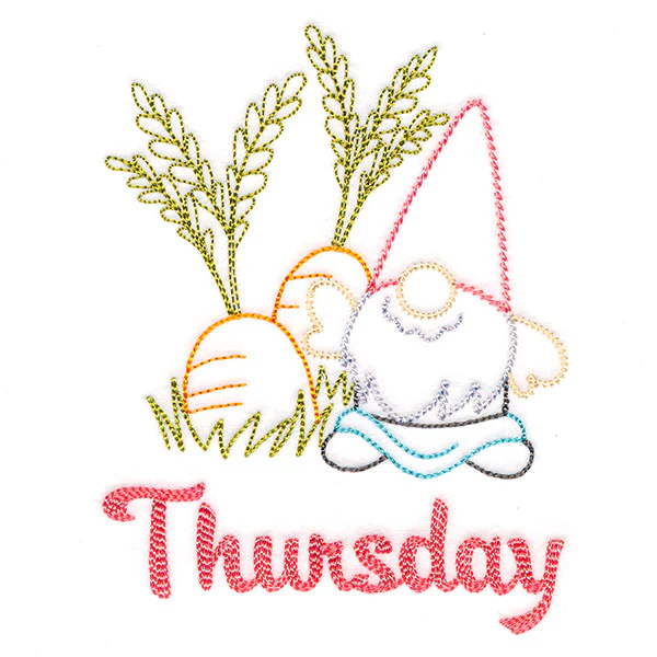 Gnome with Carrots on Thursday (Vintage)
