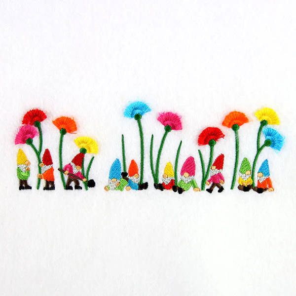 Gnomes and Flowers Border (Fringe) - Image 3