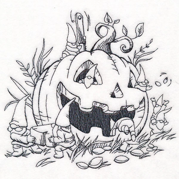 Gnomes Pumpkin Carving Scene - Image 2