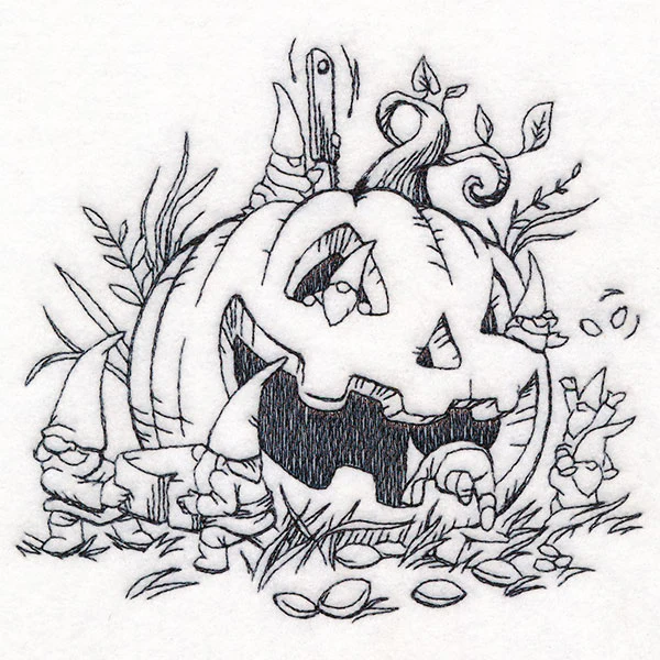 Gnomes Pumpkin Carving Scene - Image 3