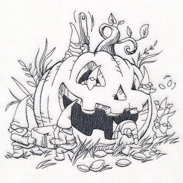 Gnomes Pumpkin Carving Scene - Image 4