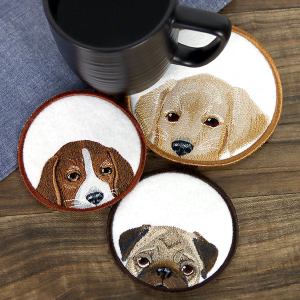Go Fetch Golden Retriever Coaster (In-the-Hoop) - Image 2