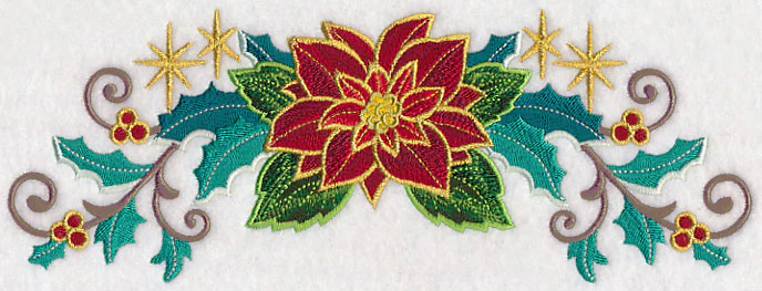 Gold-Dipped Poinsettia Border - Image 2