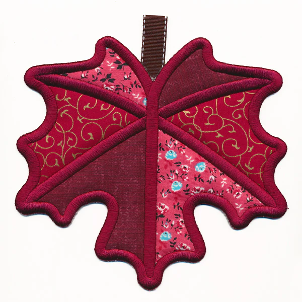 Golden Autumn Maple Leaf Trivet (In-the-Hoop) - Image 4