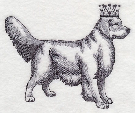 Golden Retriever in Crown - Image 2