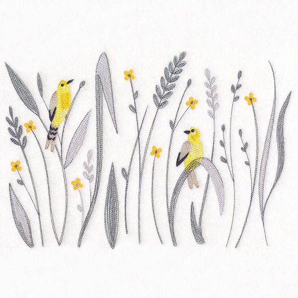 Goldfinch and Fields Border