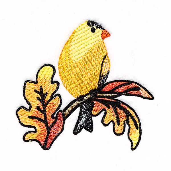 Goldfinch on Autumn Oak Branches - Image 2
