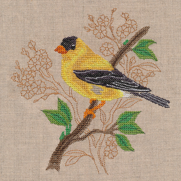 Goldfinch with Delicate Branches (Cross Stitch) - Image 2