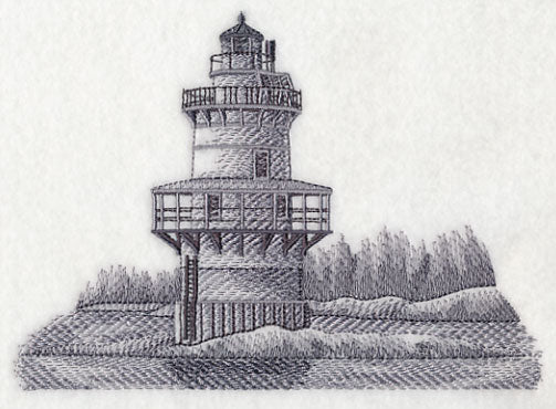 Goose Rocks Lighthouse Sketch (Maine) - Image 3