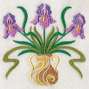 Graceful Art Nouveau Irises - Image 5