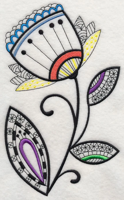 Graceful Blossom (Blackwork) - Image 2