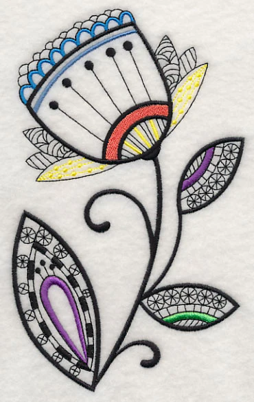 Graceful Blossom (Blackwork) - Image 3