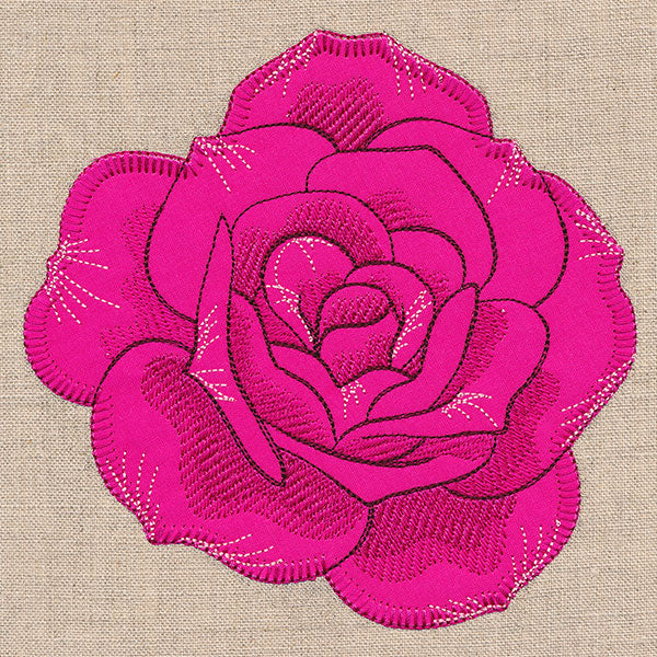 Graceful Pink Rose (Heirloom Applique) - Image 3