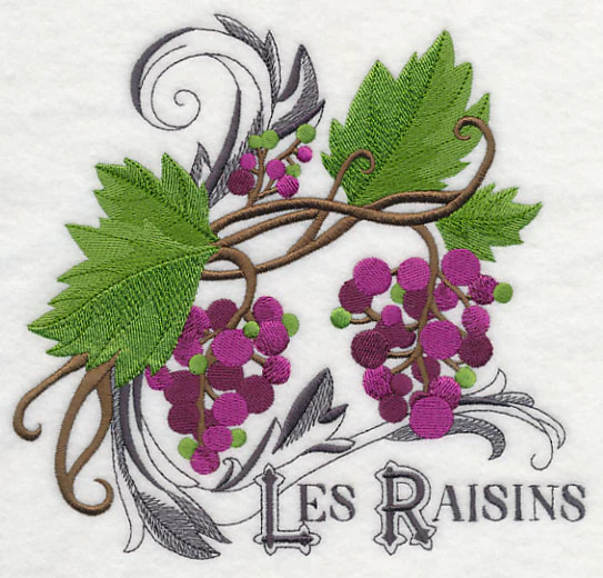 Grapes and Baroque Flourish (French) - Image 4