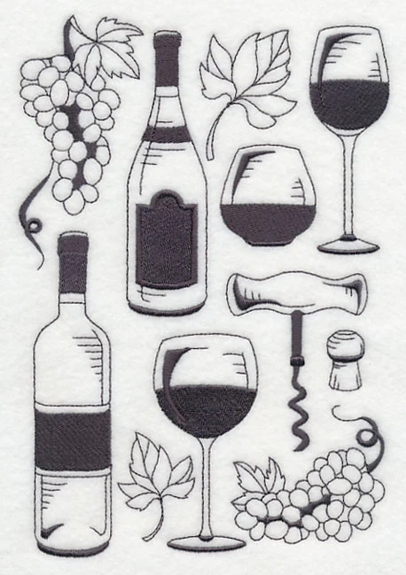 Grapes and Wine Collage - Image 2