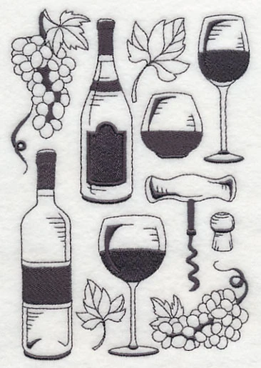 Grapes and Wine Collage - Image 4