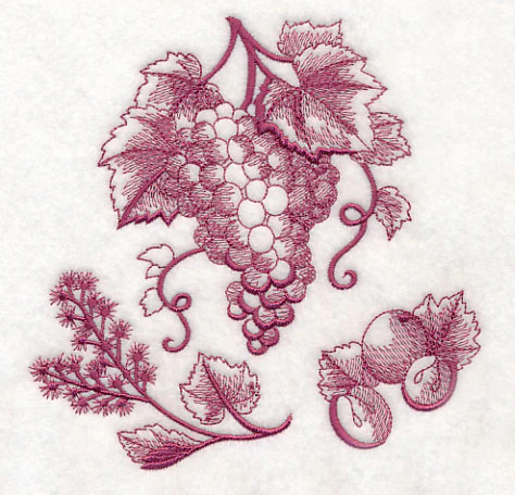 Grapes Botanical (Toile) - Image 3