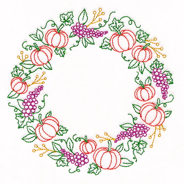 Grapes & Pumpkins Wreath - Image 4