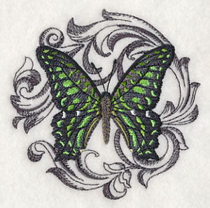 Green Spotted Triangle with Baroque Background - Image 5