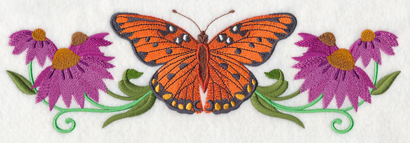 Gulf Fritillary and Flowers - Image 5