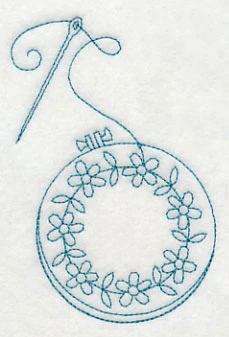 Hand Embroidery Hoop 1 (Redwork) - Image 3