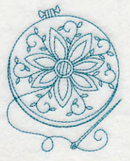 Hand Embroidery Hoop 5 (Redwork) - Image 2
