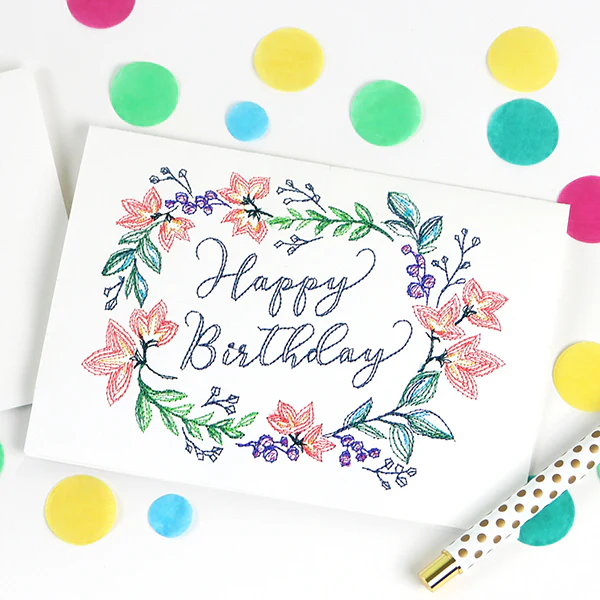 Happy Birthday Wreath (Cardstock) - Image 2
