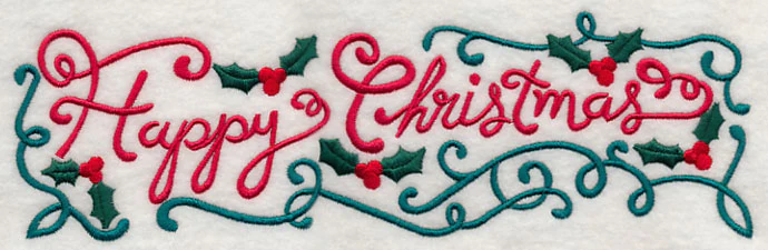 Happy Christmas Holly Border - Image 2