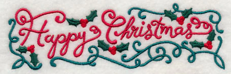 Happy Christmas Holly Border - Image 4