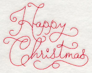 Happy Christmas (Redwork) - Image 4