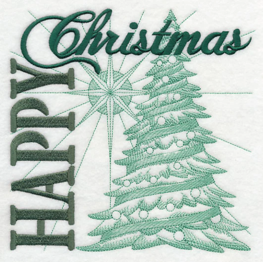 Happy Christmas Tree Square - Image 2
