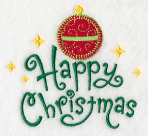 Happy Christmas with Ornament (Heirloom Applique) - Image 2