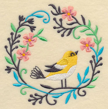 Happy Goldfinch in Flowers - Image 4
