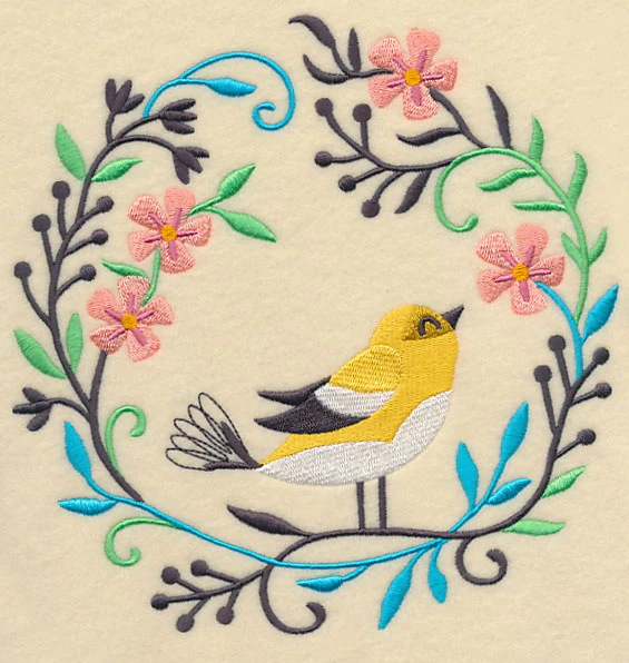 Happy Goldfinch in Flowers - Image 6
