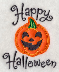 Happy Halloween Jack-o-Lantern (Applique) - Image 2