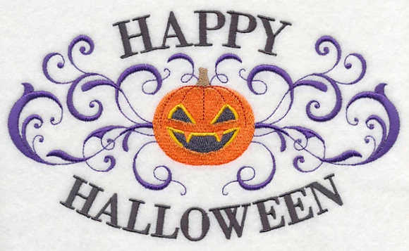Happy Halloween with Jack-o-Lantern and Filigree - Image 2