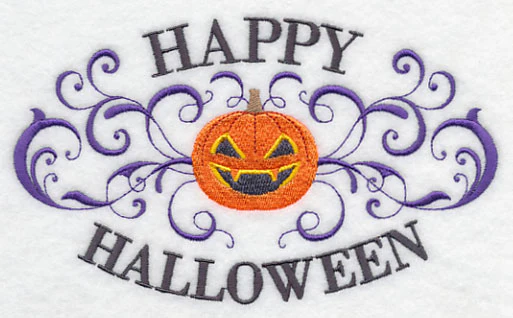 Happy Halloween with Jack-o-Lantern and Filigree - Image 3