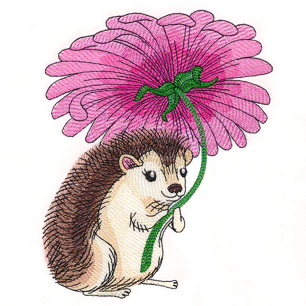 Happy Hedgehog with Daisy - Image 3