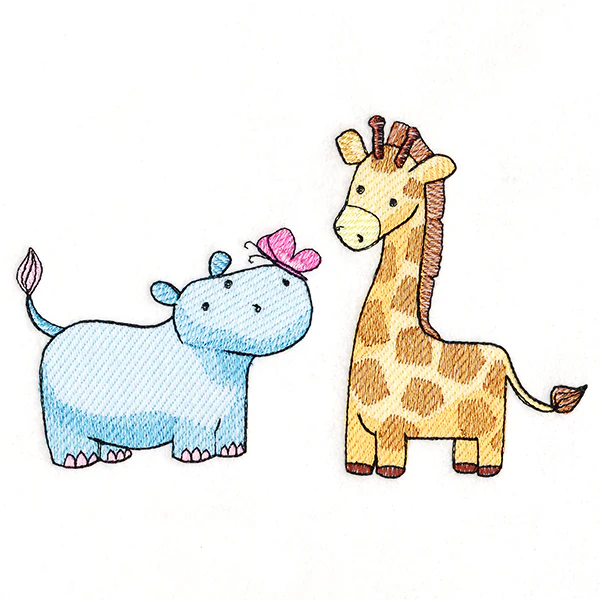 Happy Hippo and Giraffe - Image 2
