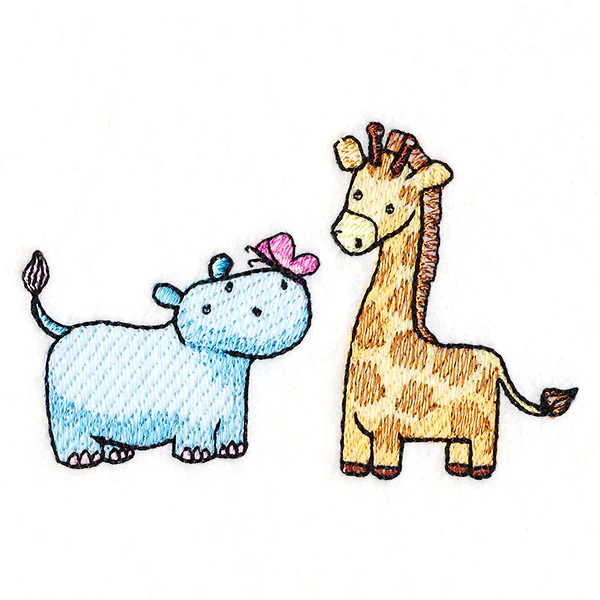 Happy Hippo and Giraffe - Image 3