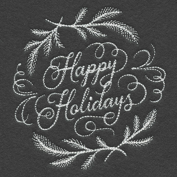 Happy Holidays Calligraphy (Whitework) - Image 7