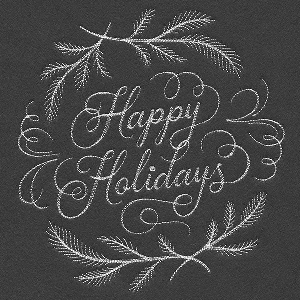 Happy Holidays Calligraphy (Whitework) - Image 9