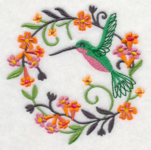 Happy Hummingbird in Flowers - Image 5