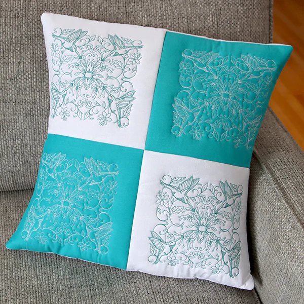 Happy Hummingbird Kaleidoscope Square - Image 4